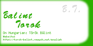 balint torok business card