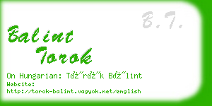 balint torok business card